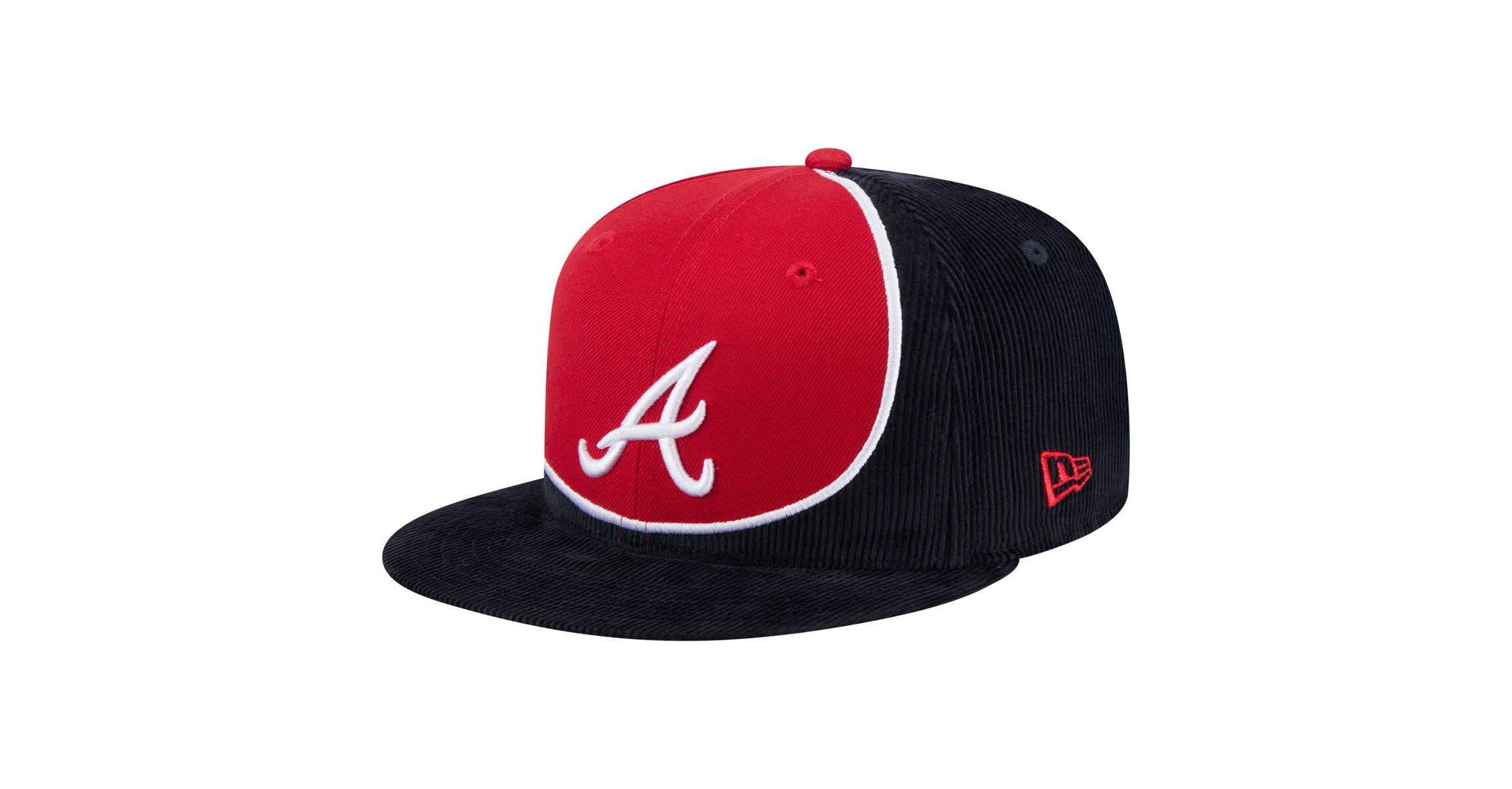 MLB Navy/Red Atlanta Braves Retro Split Corduroy Snapback Hat