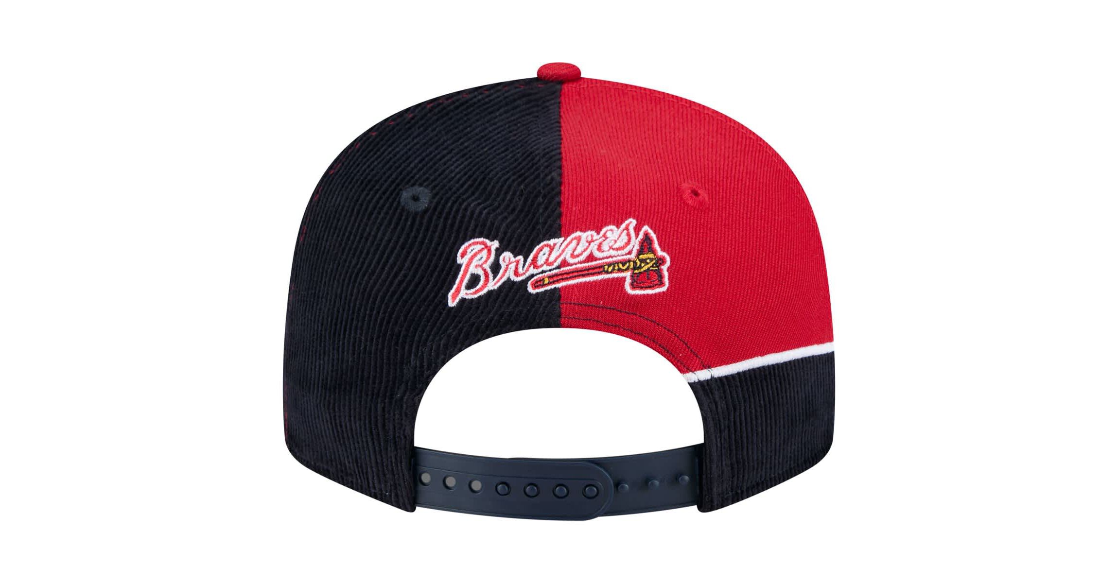MLB Navy/Red Atlanta Braves Retro Split Corduroy Snapback Hat