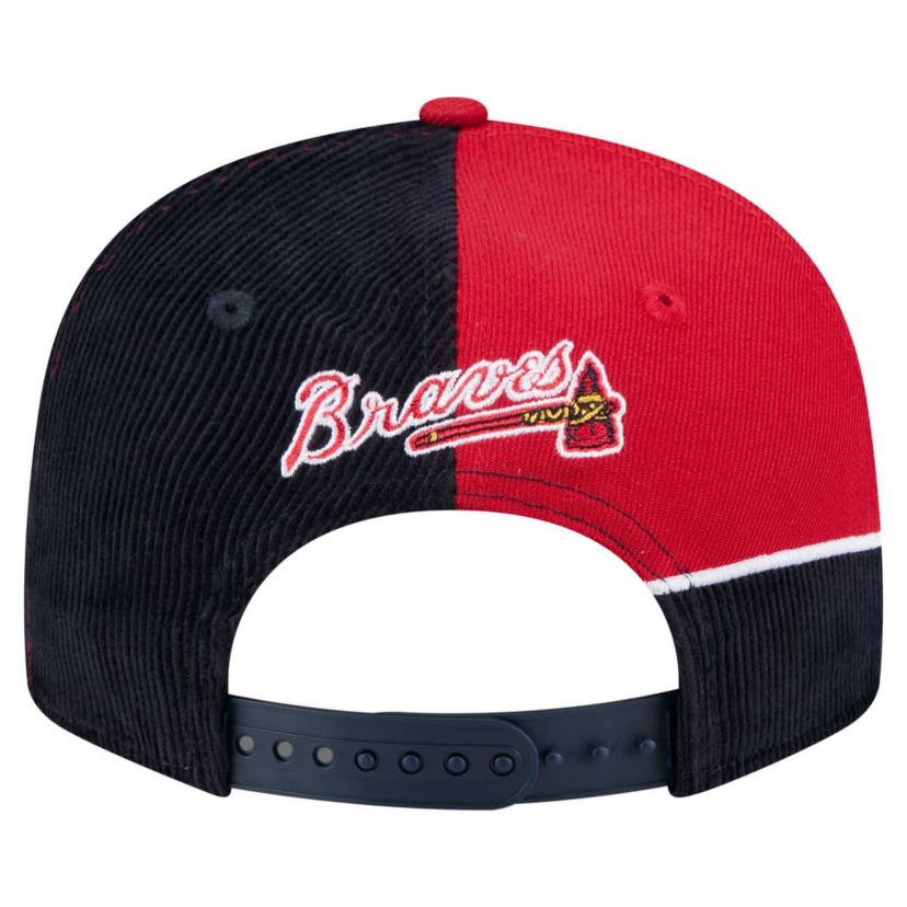 MLB Navy/Red Atlanta Braves Retro Split Corduroy Snapback Hat