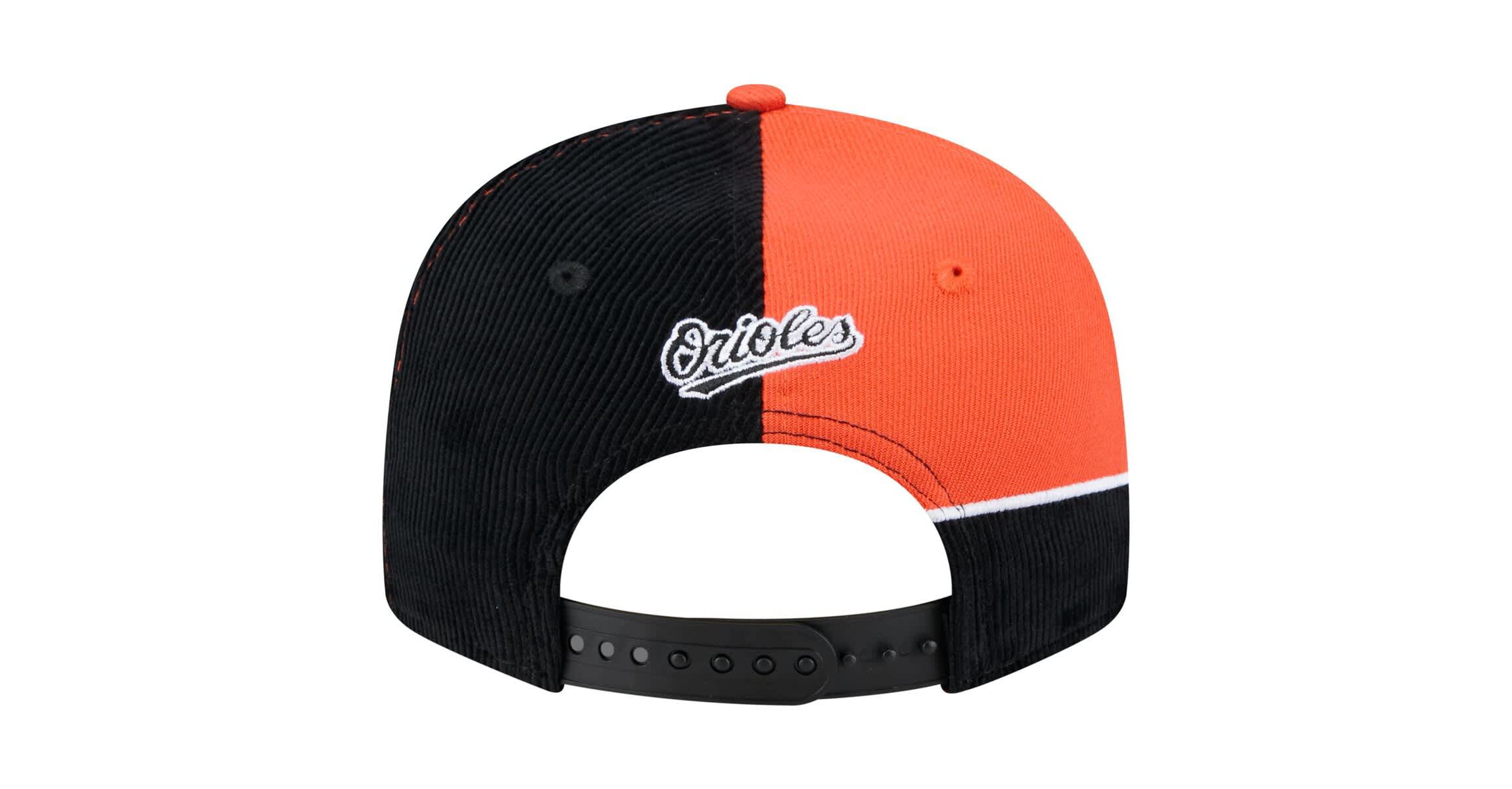 MLB Black/Orange Baltimore Orioles Retro Split Corduroy Snapback Hat