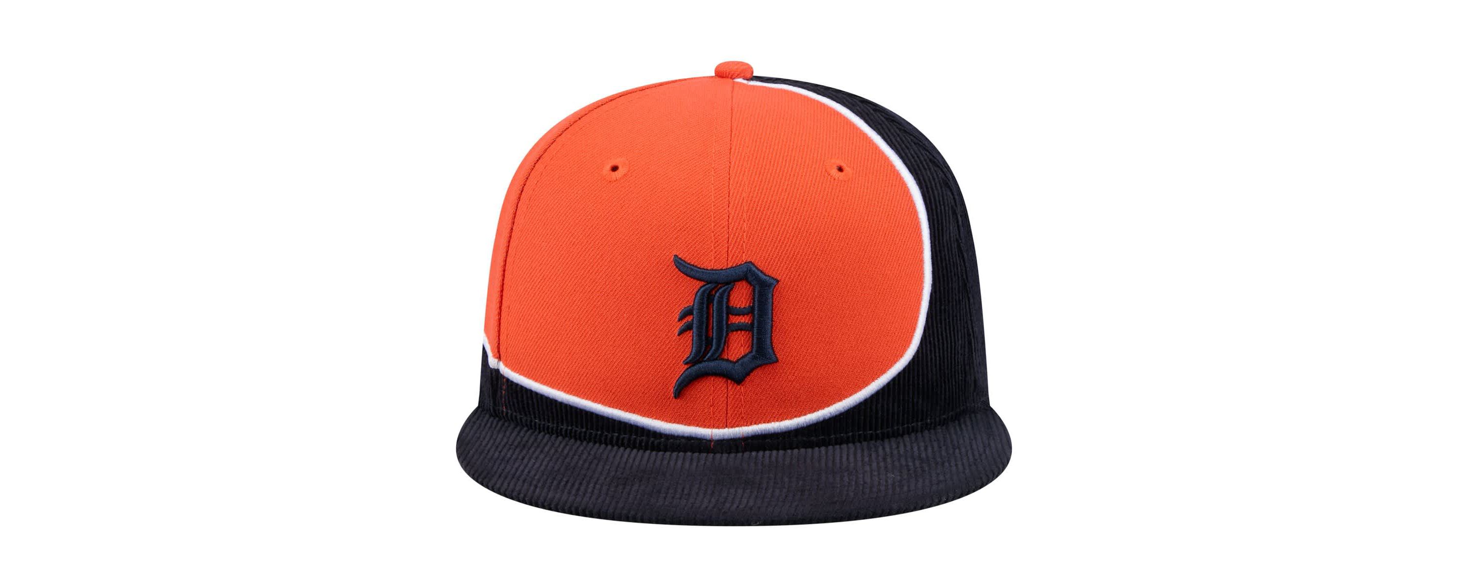 MLB Navy/Orange Detroit Tigers Retro Split Corduroy Snapback Hat