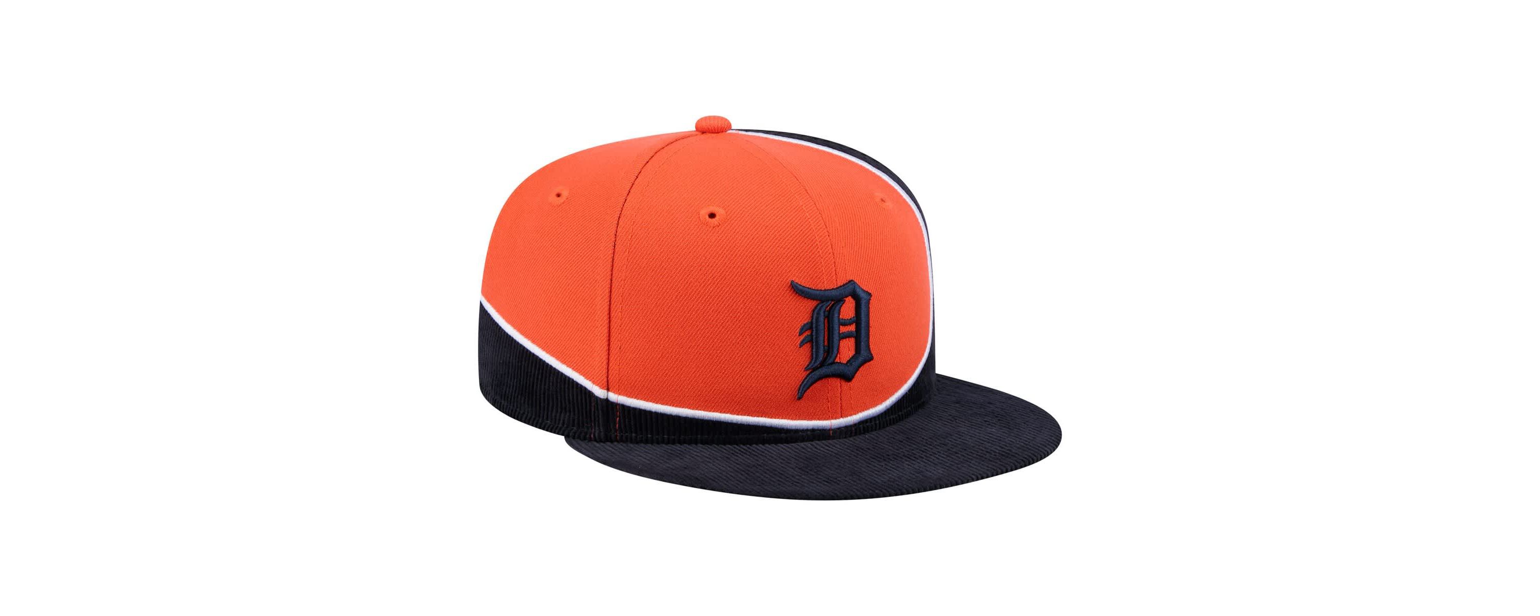 MLB Navy/Orange Detroit Tigers Retro Split Corduroy Snapback Hat