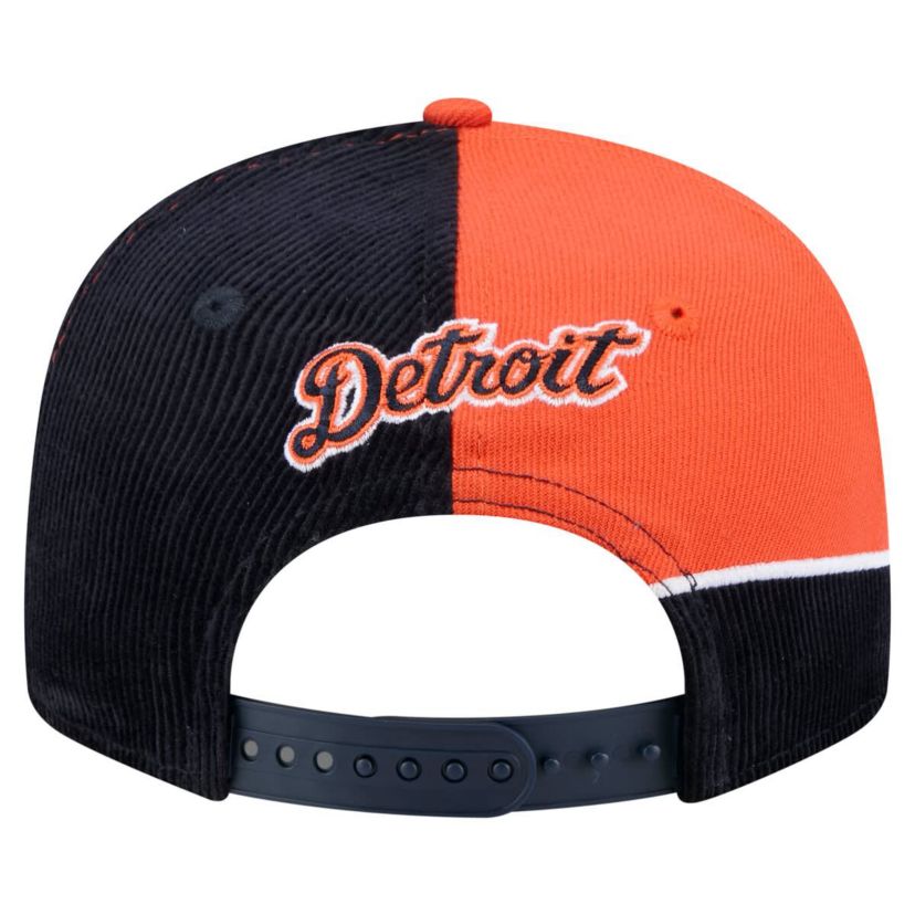 MLB Navy/Orange Detroit Tigers Retro Split Corduroy Snapback Hat