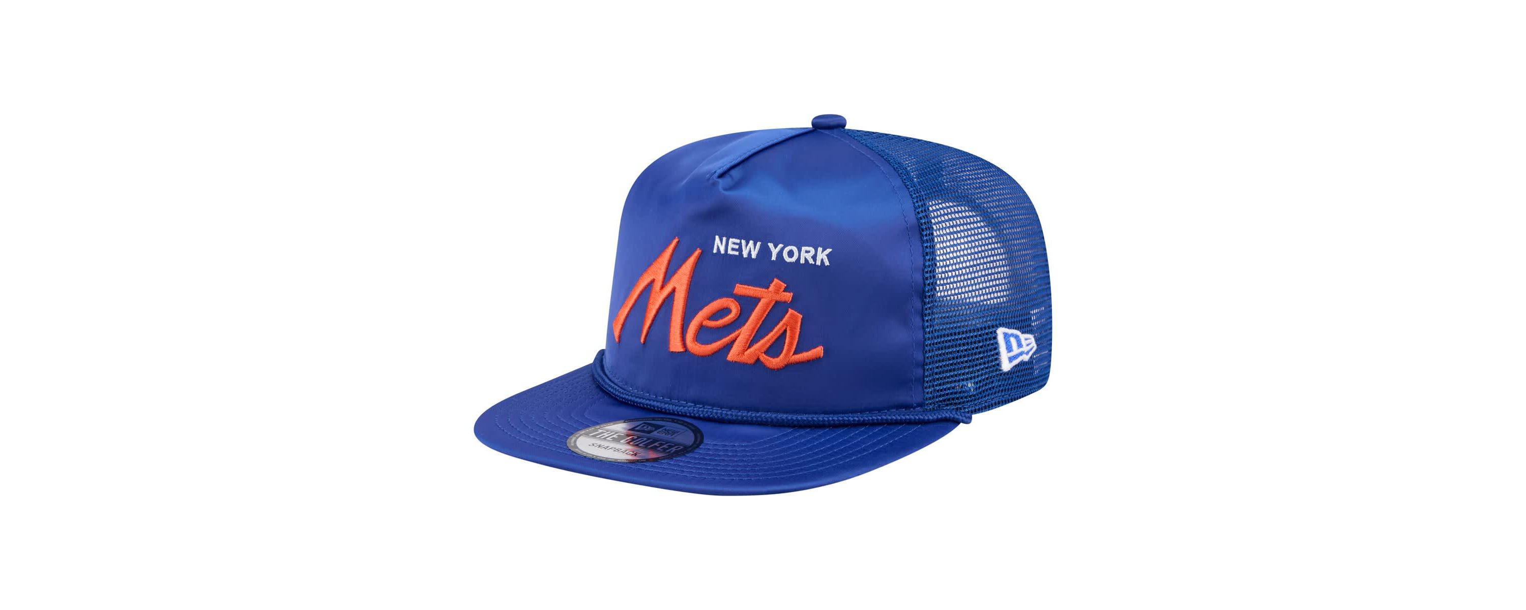 MLB New York Mets Retro Satin Script Golfer Adjustable Hat