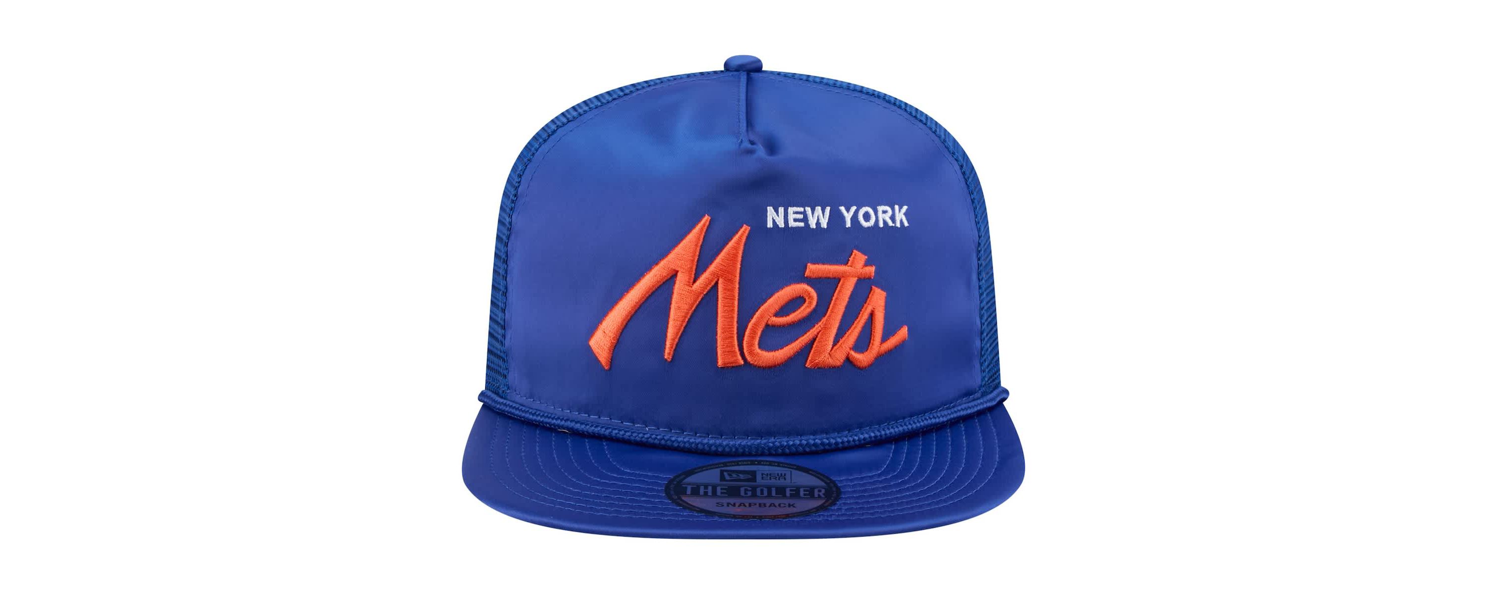 MLB New York Mets Retro Satin Script Golfer Adjustable Hat