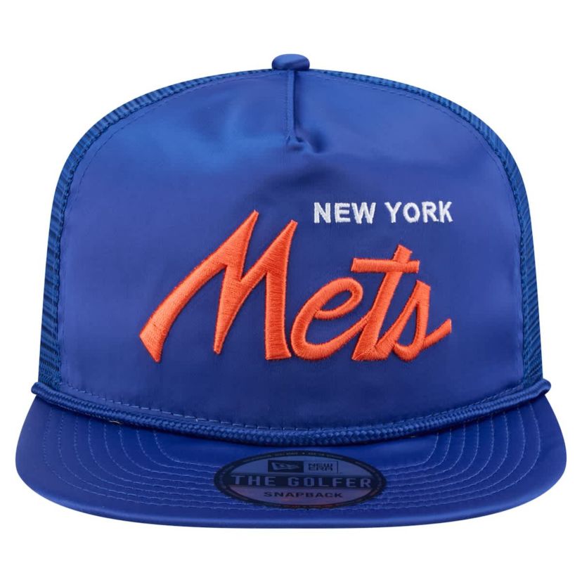 MLB New York Mets Retro Satin Script Golfer Adjustable Hat