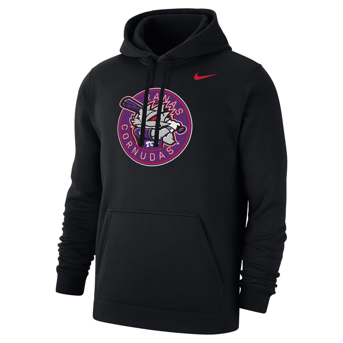 NCAA Nike TCU Horned Frogs Ranas Cornudas Baseball Club Fleece Pullover Hoodie