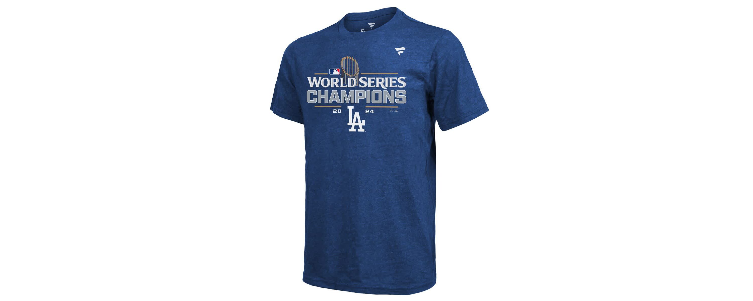 MLB Fanatics Los Angeles Dodgers 2024 World Series s Locker Room Jersey Tri-Blend T-Shirt