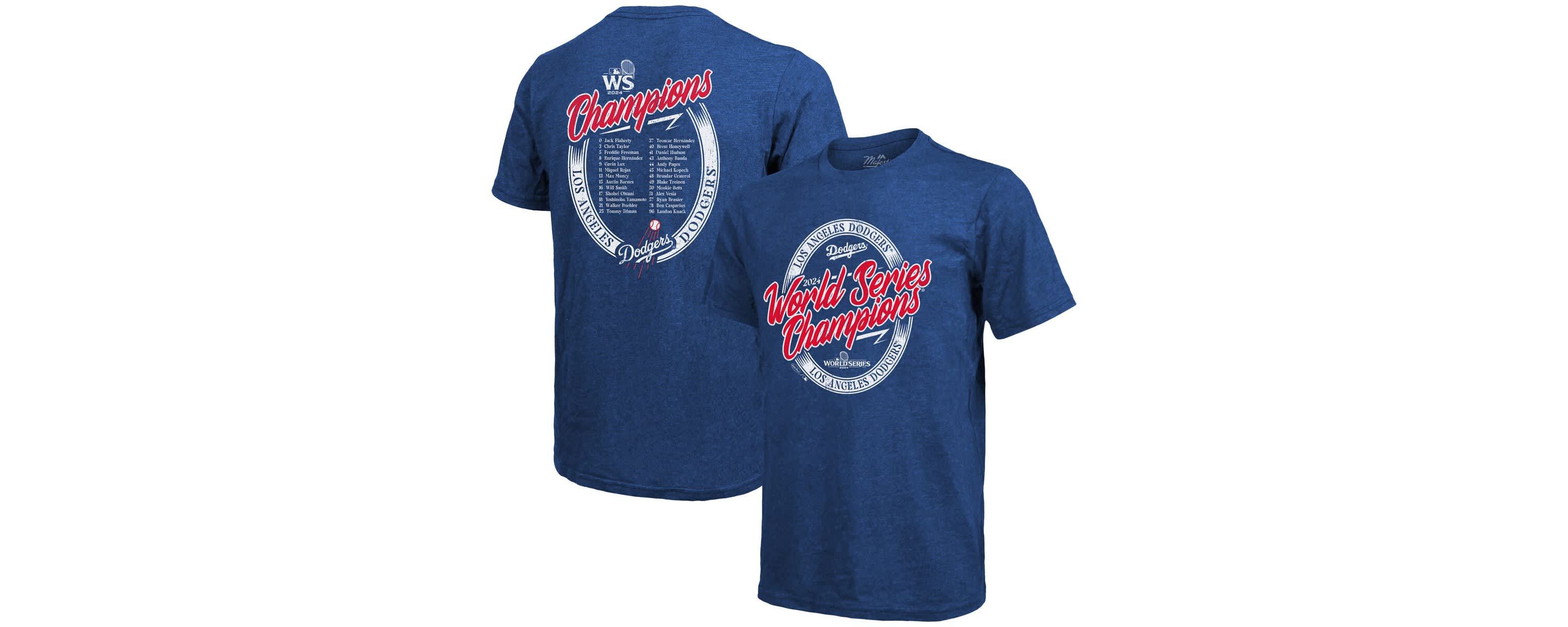 MLB Los Angeles Dodgers 2024 World Series s Tri-Blend Roster T-Shirt