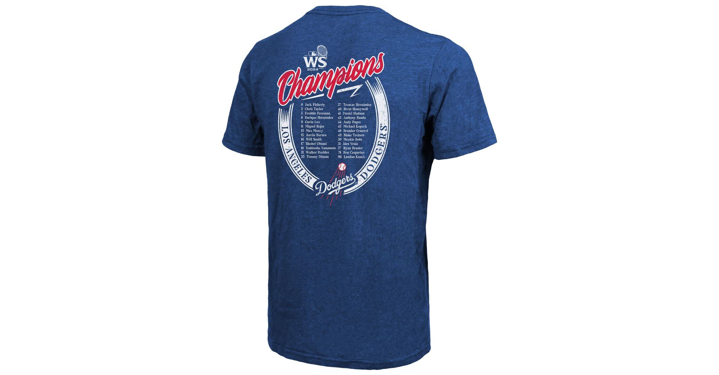 MLB Los Angeles Dodgers 2024 World Series s Tri-Blend Roster T-Shirt