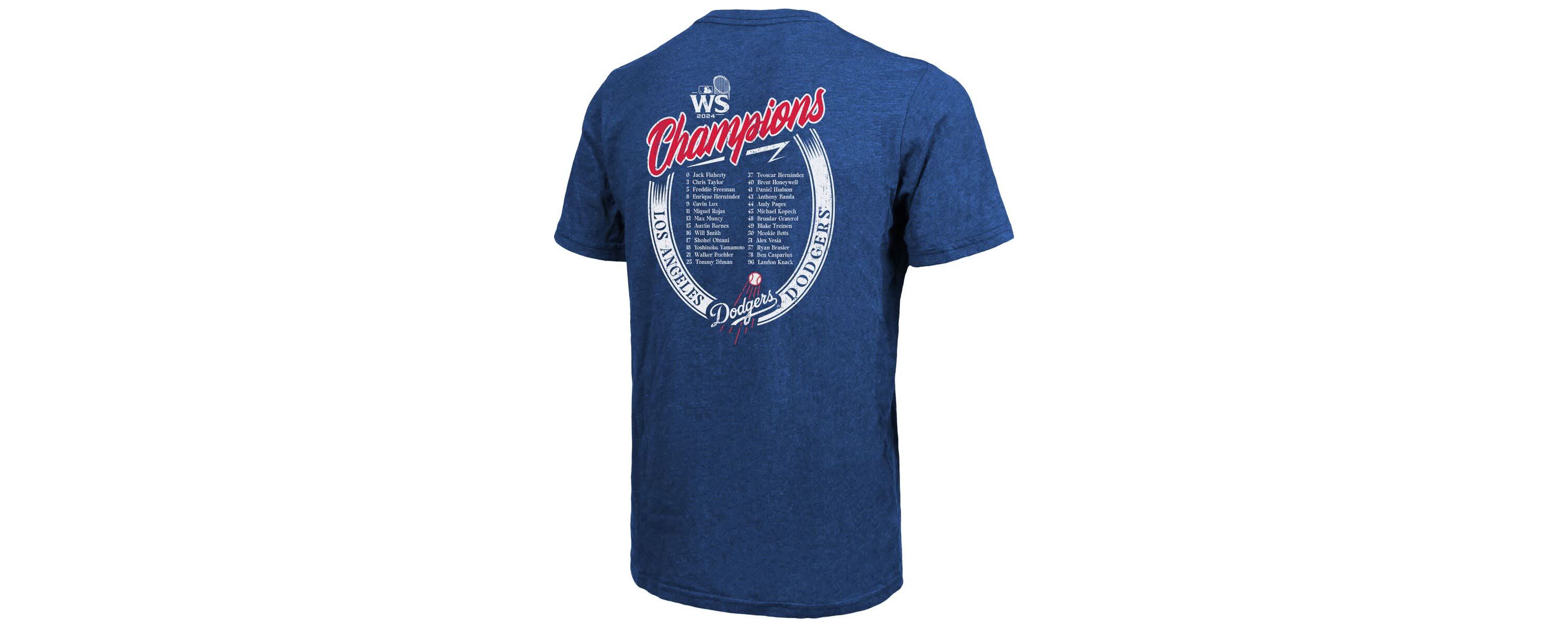 MLB Los Angeles Dodgers 2024 World Series s Tri-Blend Roster T-Shirt