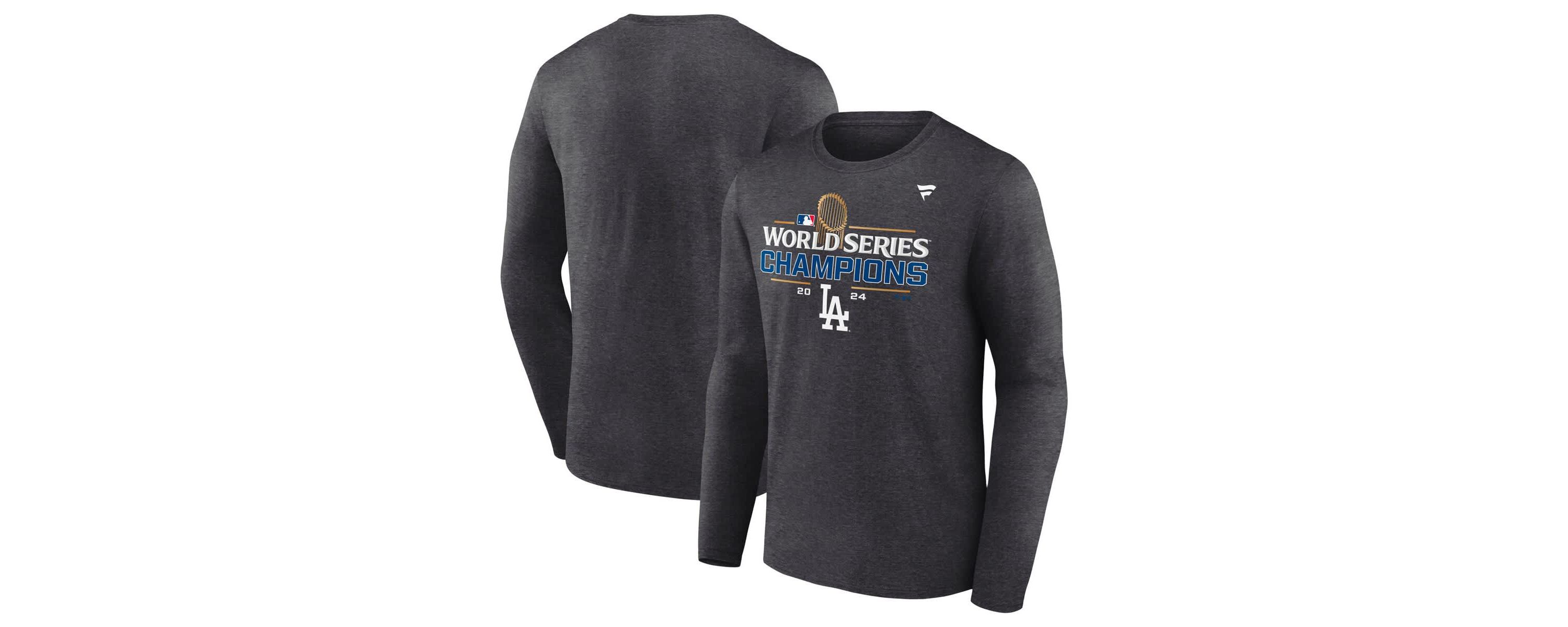 MLB Fanatics Los Angeles Dodgers Big & Tall 2024 World Series s Locker Room Long Sleeve T-Shirt
