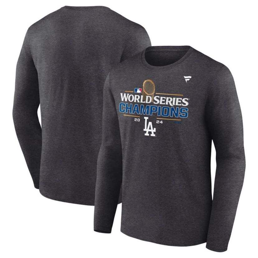 MLB Fanatics Los Angeles Dodgers Big & Tall 2024 World Series s Locker Room Long Sleeve T-Shirt