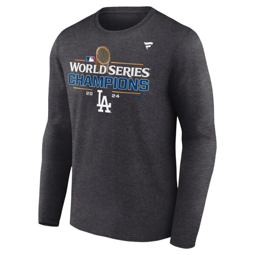 MLB Fanatics Los Angeles Dodgers Big & Tall 2024 World Series s Locker Room Long Sleeve T-Shirt