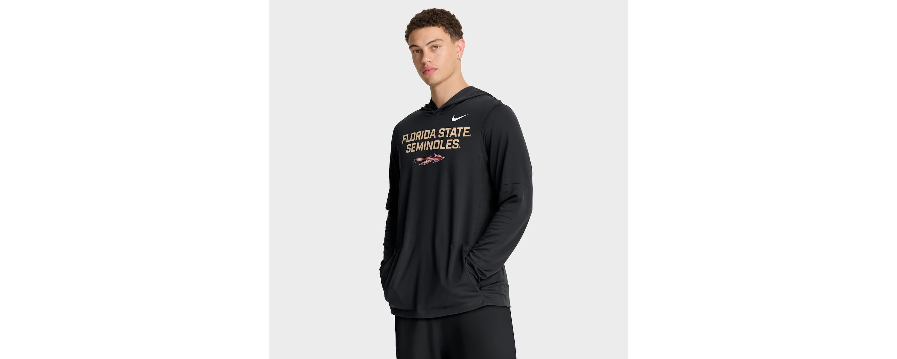 NCAA Nike Florida State Seminoles 2025 Sideline Dri-FIT Long Sleeve Hoodie T-Shirt
