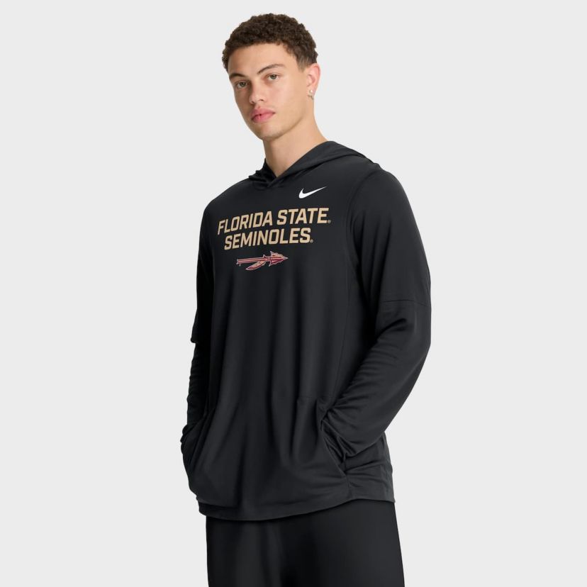 NCAA Nike Florida State Seminoles 2025 Sideline Dri-FIT Long Sleeve Hoodie T-Shirt