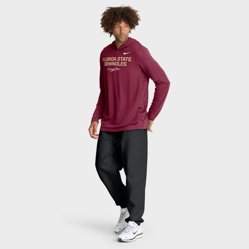 NCAA Nike Florida State Seminoles 2025 Sideline Dri-FIT Long Sleeve Hoodie T-Shirt