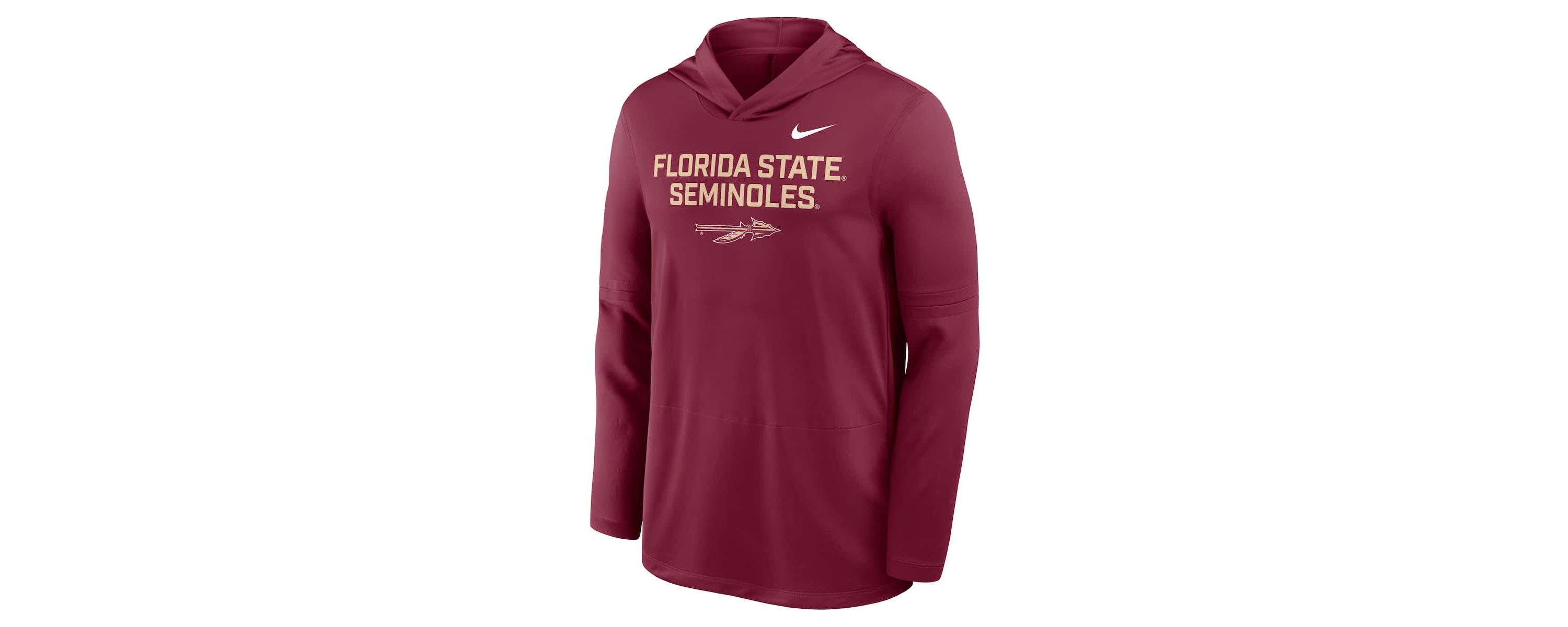 NCAA Nike Florida State Seminoles 2025 Sideline Dri-FIT Long Sleeve Hoodie T-Shirt