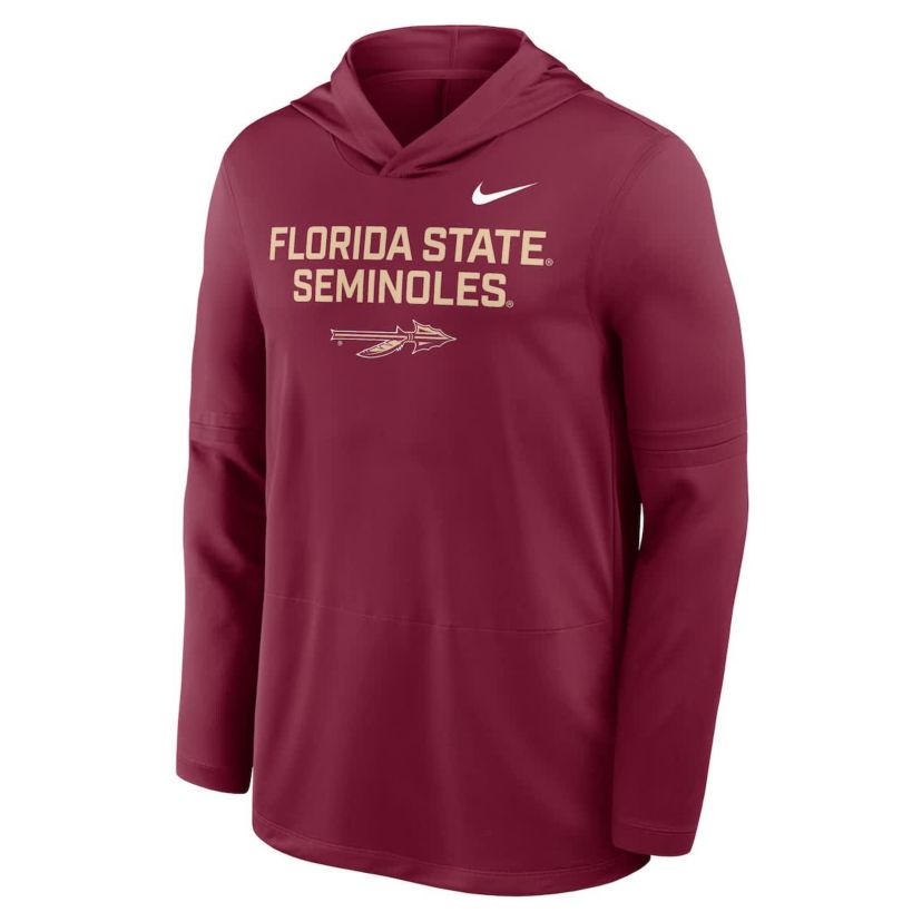 NCAA Nike Florida State Seminoles 2025 Sideline Dri-FIT Long Sleeve Hoodie T-Shirt