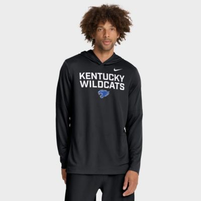 Men's NCAA Nike Kentucky Wildcats 2025 Sideline Dri-FIT Long Sleeve Hoodie T-Shirt