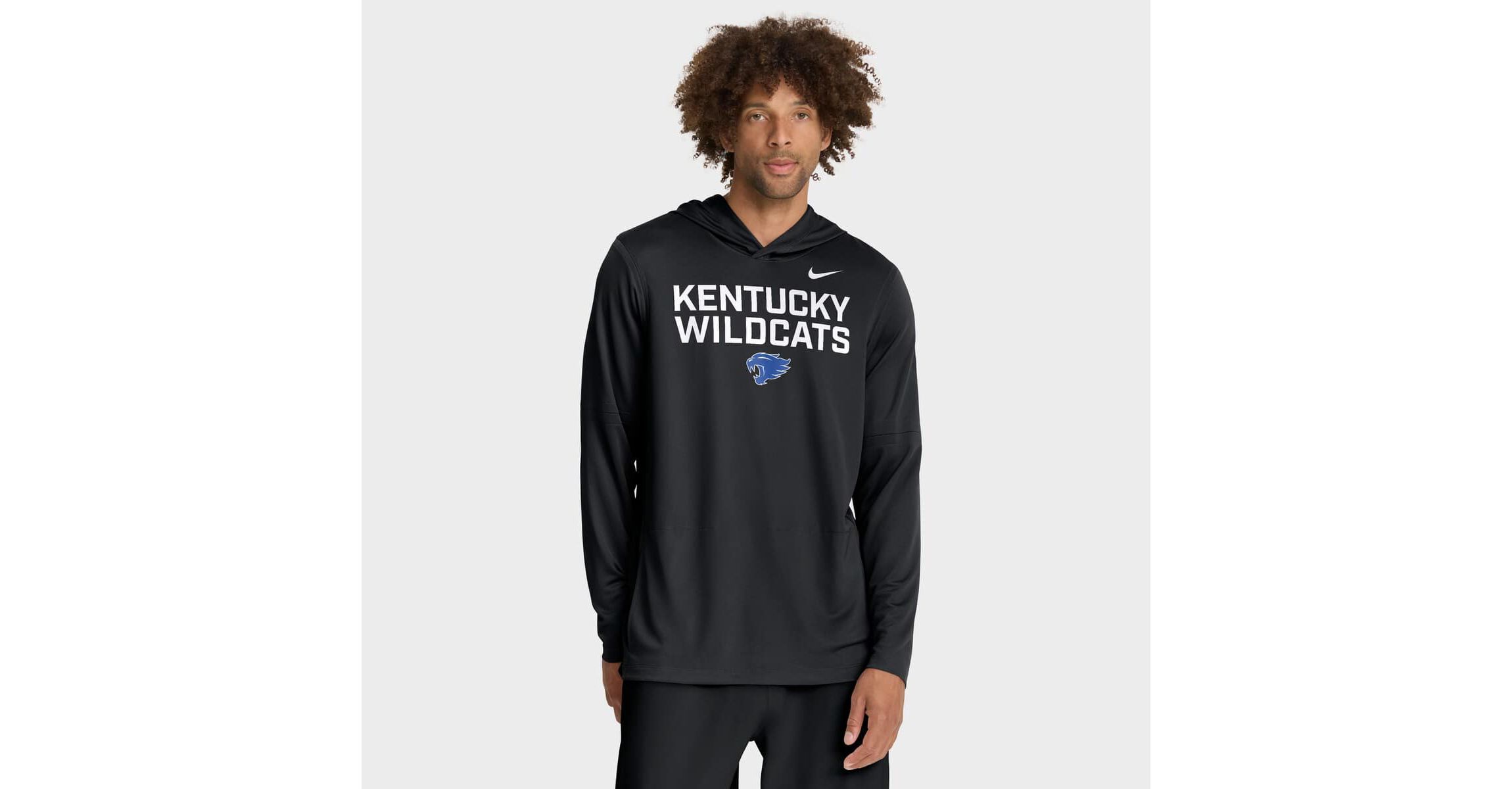 NCAA Nike Kentucky Wildcats 2025 Sideline Dri-FIT Long Sleeve Hoodie T-Shirt