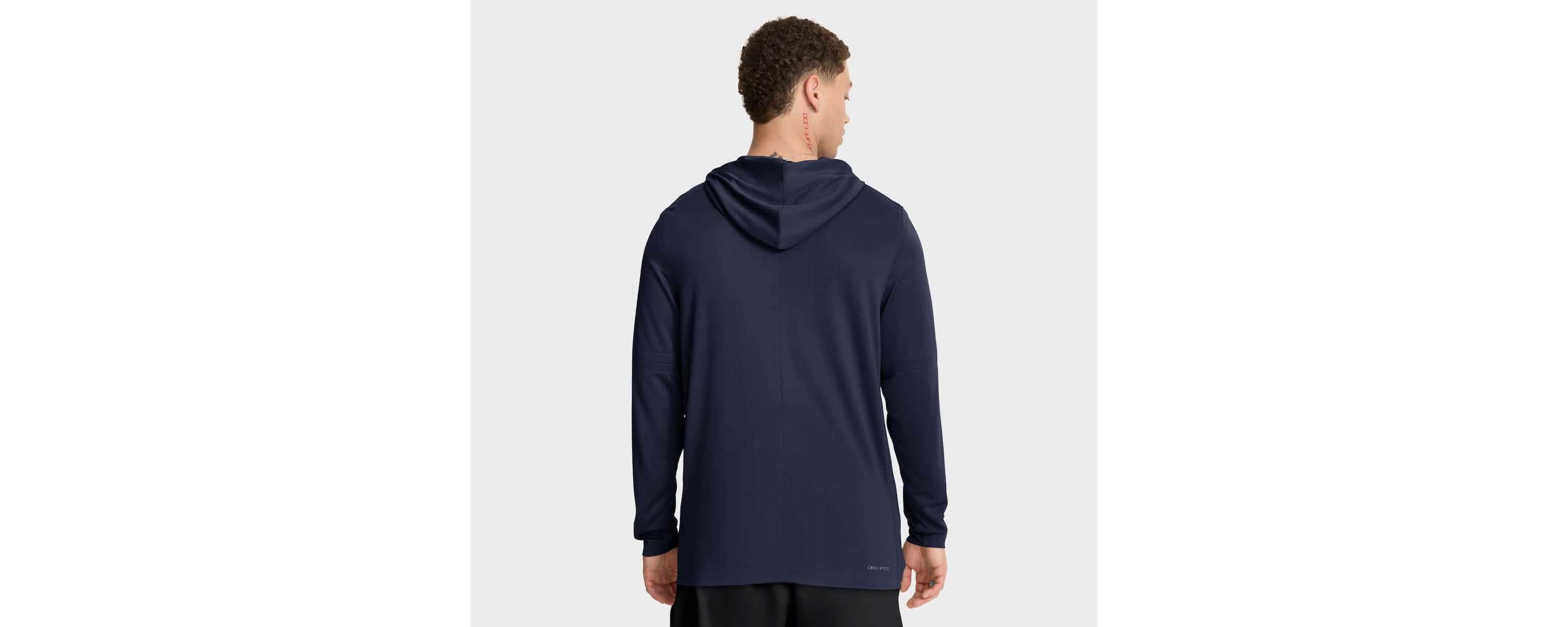 NCAA Nike West Virginia Mountaineers 2025 Sideline Dri-FIT Long Sleeve Hoodie T-Shirt