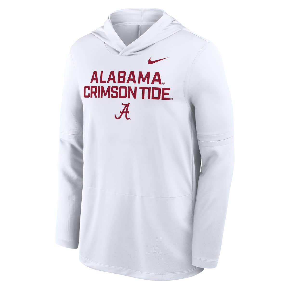 Alabama Crimson Tide NCAA Nike Alabama Tide 2025 Sideline Dri-FIT Long Sleeve Hoodie T-Shirt