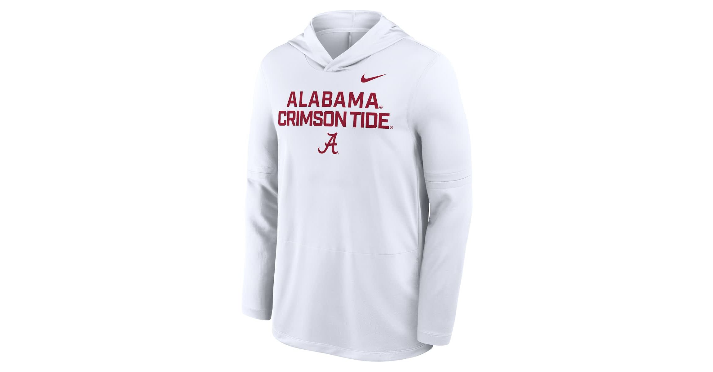 Alabama Crimson Tide NCAA Nike Alabama Tide 2025 Sideline Dri-FIT Long Sleeve Hoodie T-Shirt