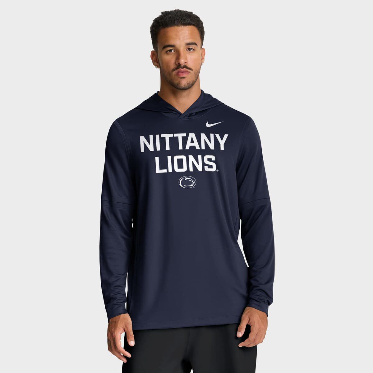 NCAA Nike Penn State Nittany Lions 2025 Sideline Dri-FIT Long Sleeve Hoodie T-Shirt