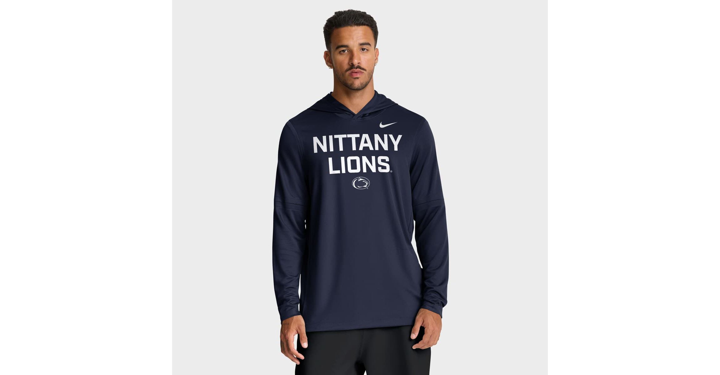 NCAA Nike Penn State Nittany Lions 2025 Sideline Dri-FIT Long Sleeve Hoodie T-Shirt