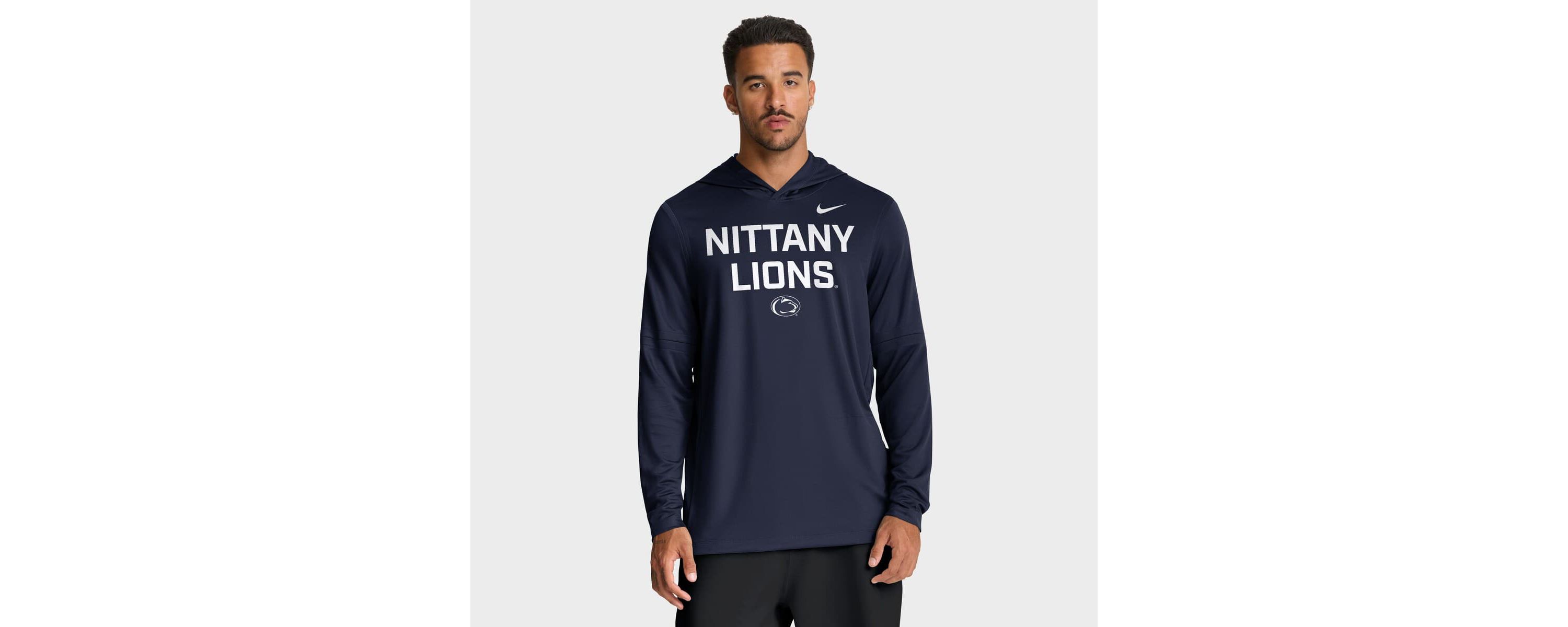 NCAA Nike Penn State Nittany Lions 2025 Sideline Dri-FIT Long Sleeve Hoodie T-Shirt