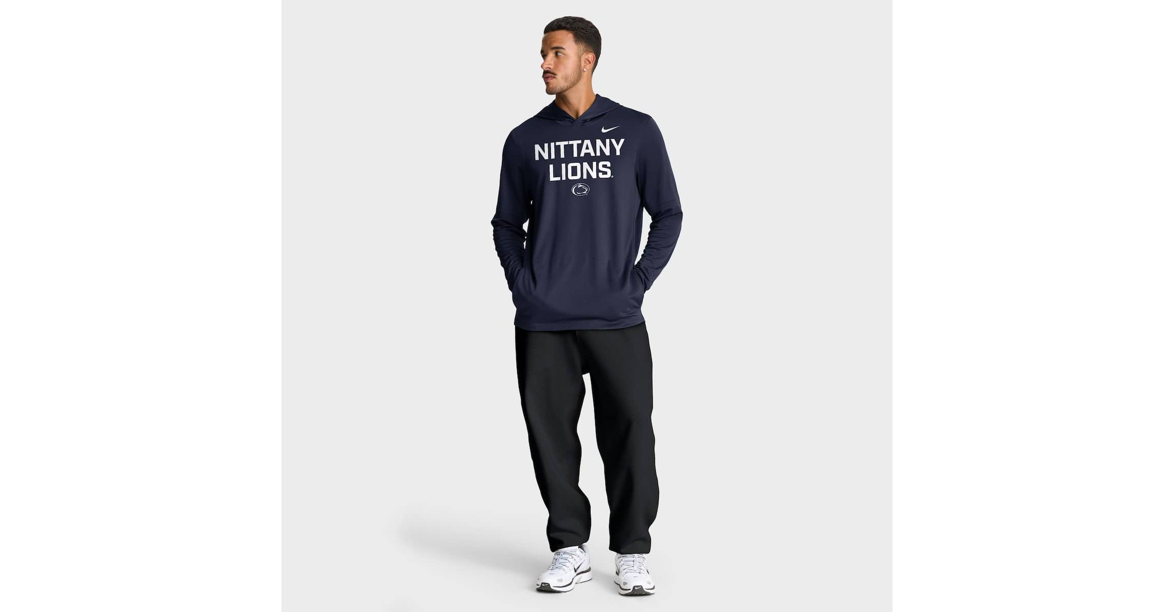 NCAA Nike Penn State Nittany Lions 2025 Sideline Dri-FIT Long Sleeve Hoodie T-Shirt