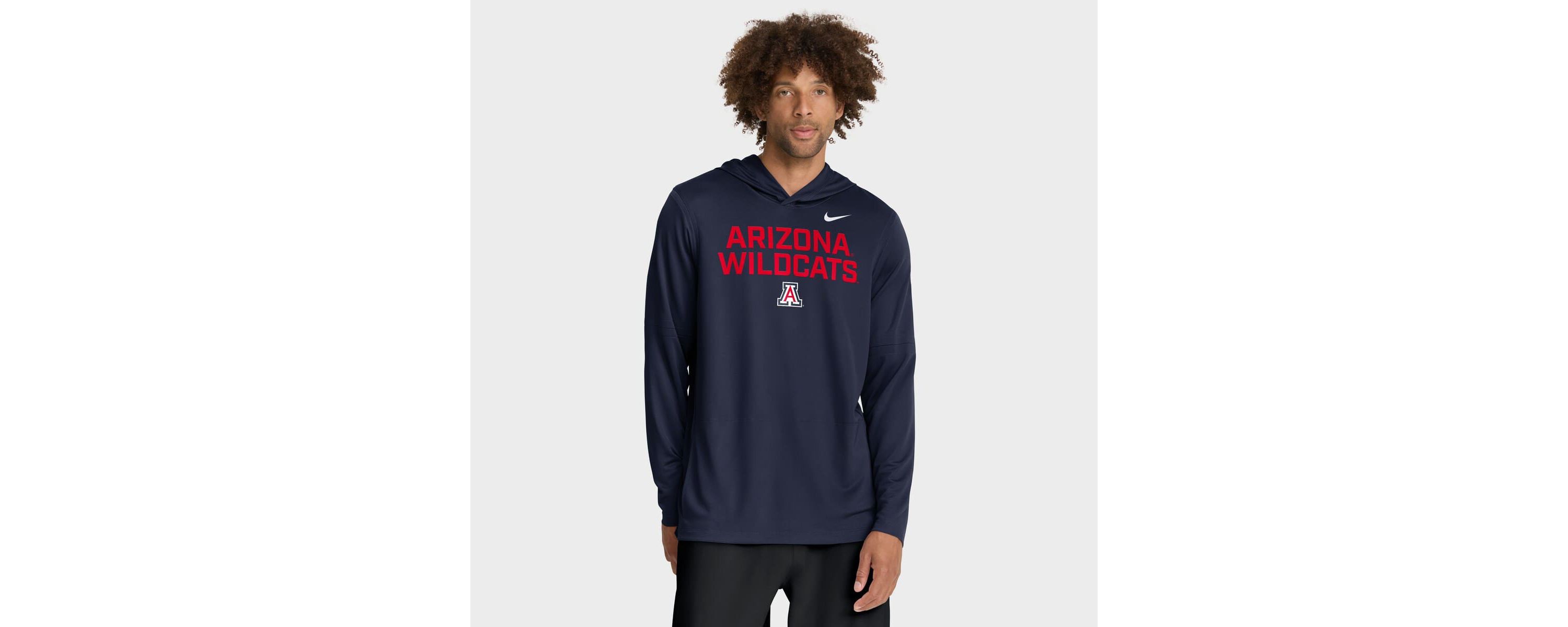 NCAA Nike Arizona Wildcats 2025 Sideline Dri-FIT Long Sleeve Hoodie T-Shirt