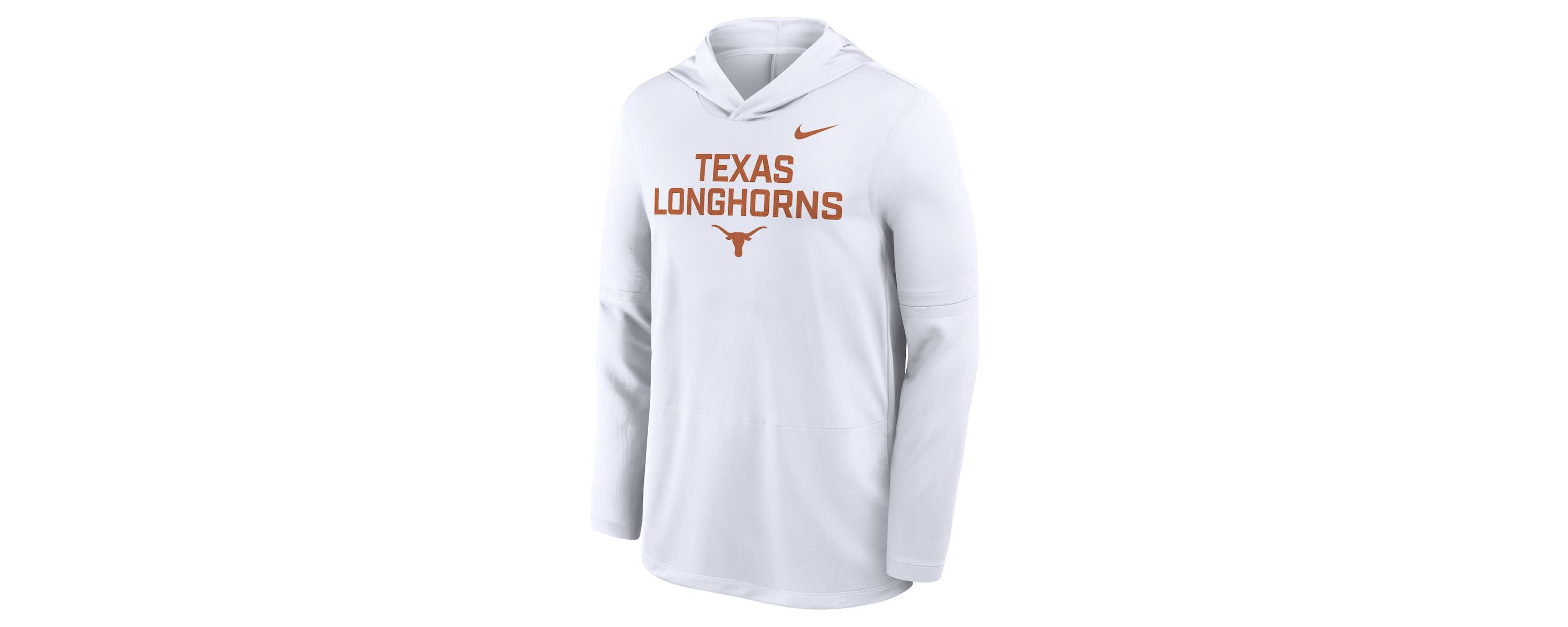 NCAA Nike Texas Longhorns 2025 Sideline Dri-FIT Long Sleeve Hoodie T-Shirt