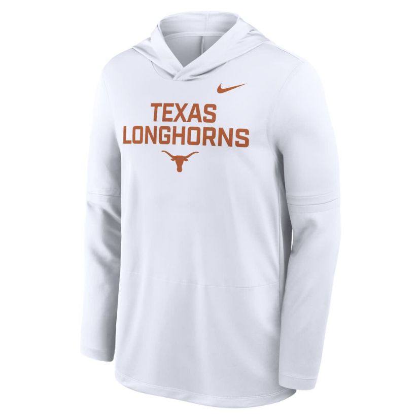 NCAA Nike Texas Longhorns 2025 Sideline Dri-FIT Long Sleeve Hoodie T-Shirt