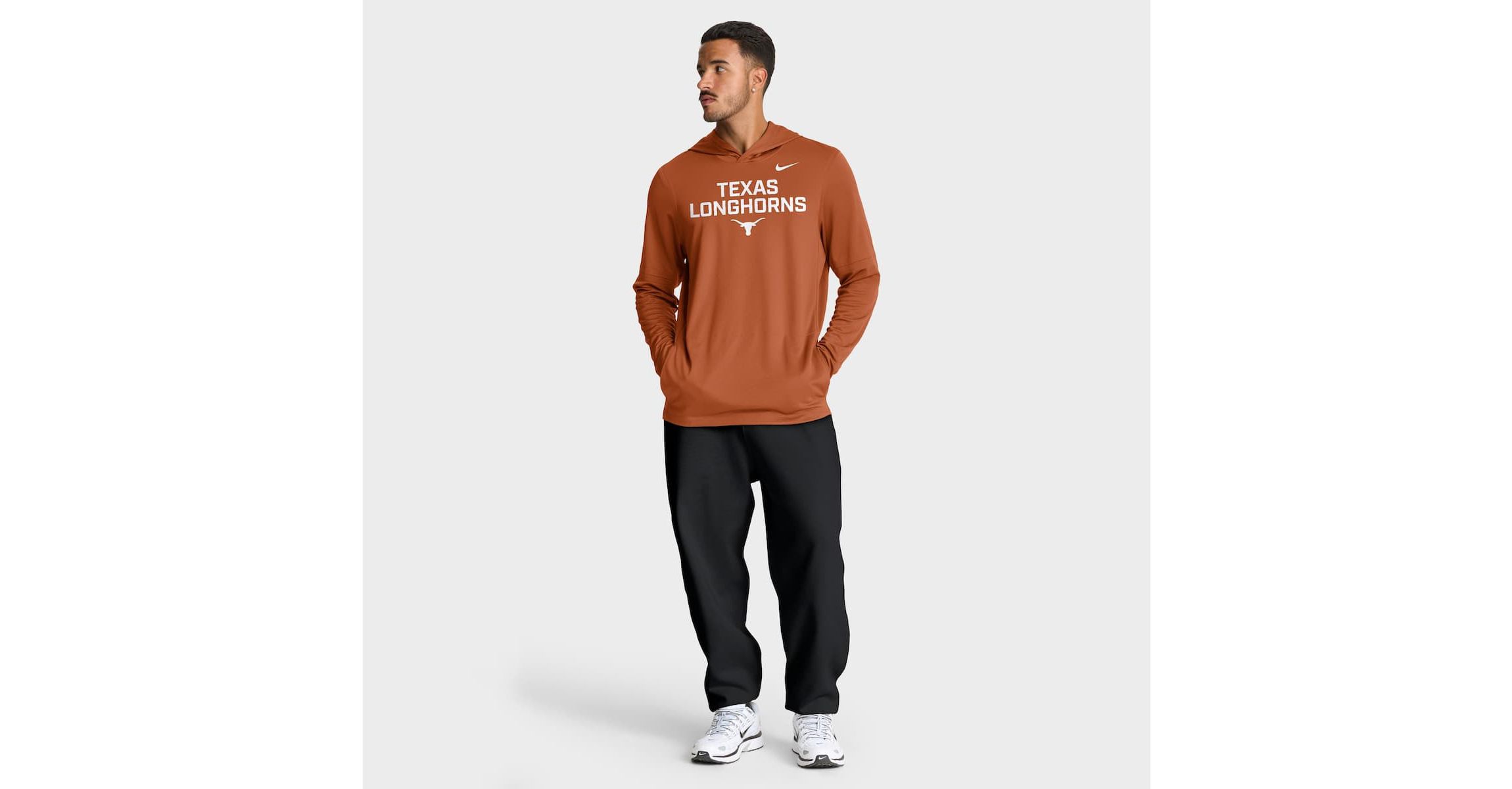 NCAA Nike Texas Texas Longhorns 2025 Sideline Dri-FIT Long Sleeve Hoodie T-Shirt