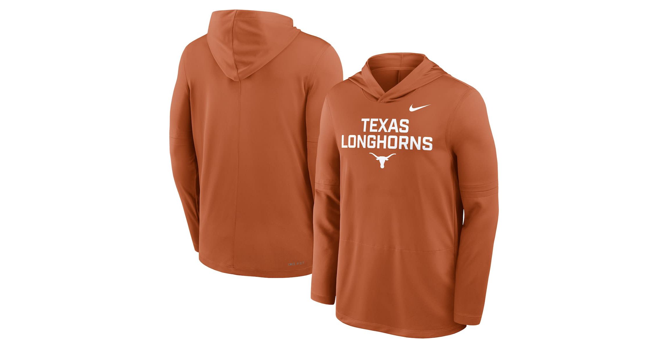 NCAA Nike Texas Texas Longhorns 2025 Sideline Dri-FIT Long Sleeve Hoodie T-Shirt