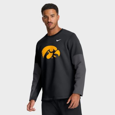 Men's NCAA Nike Iowa Hawkeyes 2025 Sideline Coach Therma-FIT Long Sleeve T-Shirt