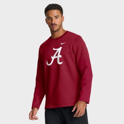 Men's Alabama Crimson Tide NCAA Nike Alabama Tide 2025 Sideline Coach Therma-FIT Long Sleeve T-Shirt, 2XL