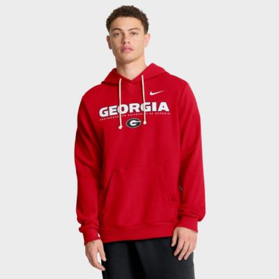 Men's NCAA Nike Georgia Bulldogs 2025 Sideline Standard Issue Dri-FIT Hoodie, Red, 2XL
