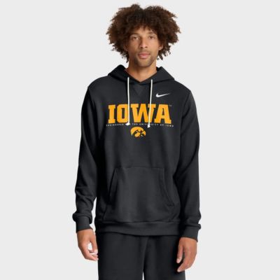Men's NCAA Nike Iowa Hawkeyes 2025 Sideline Standard Issue Dri-FIT Hoodie