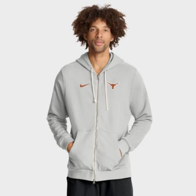 Men's NCAA Nike Texas Longhorns 2025 Sideline Standard Issue Dri-FIT Full-Zip Hoodie, Gray, XL