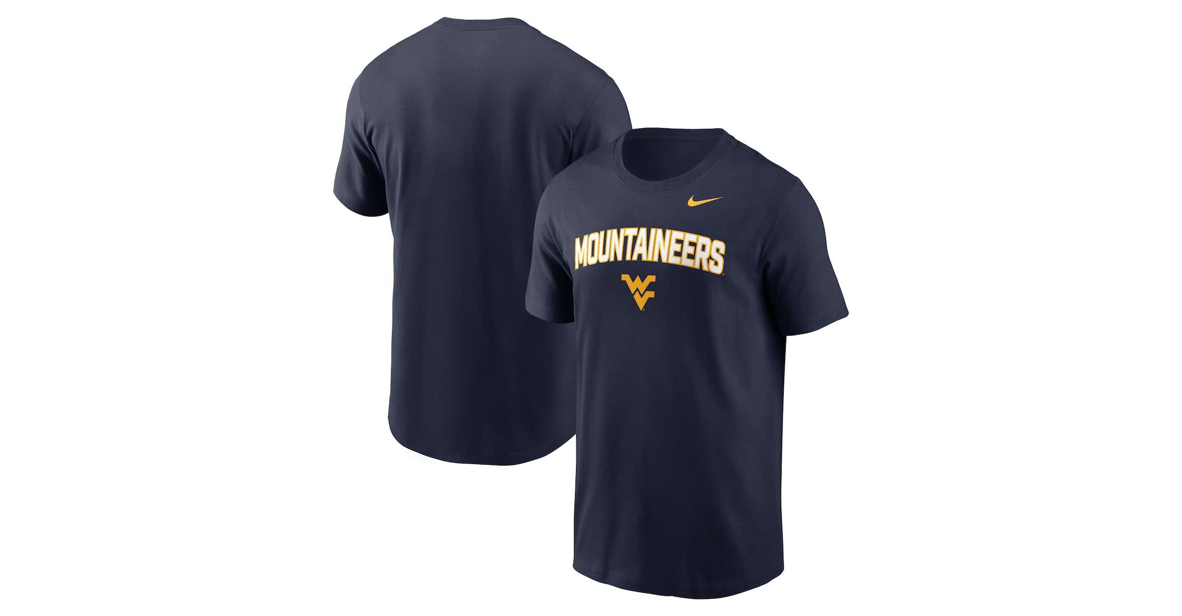 NCAA Nike West Virginia Mountaineers Primetime Arch Stack T-Shirt