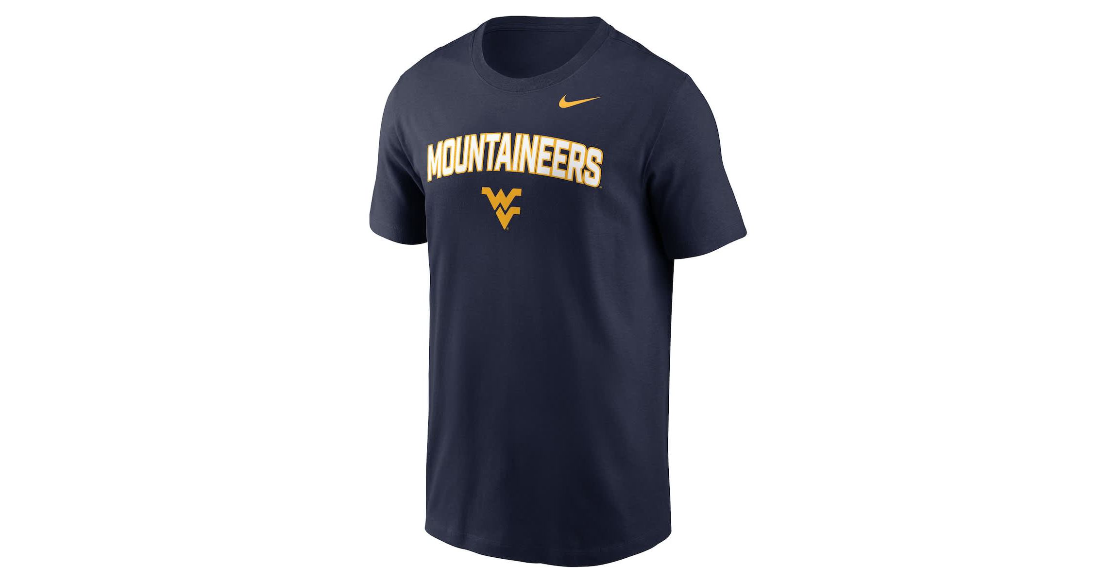 NCAA Nike West Virginia Mountaineers Primetime Arch Stack T-Shirt