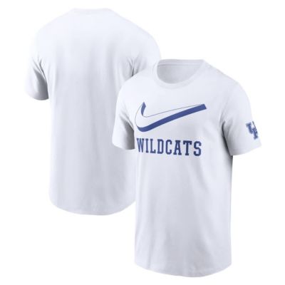Men's NCAA Nike Kentucky Wildcats Primetime 2-Hit Swoosh T-Shirt, White, Large