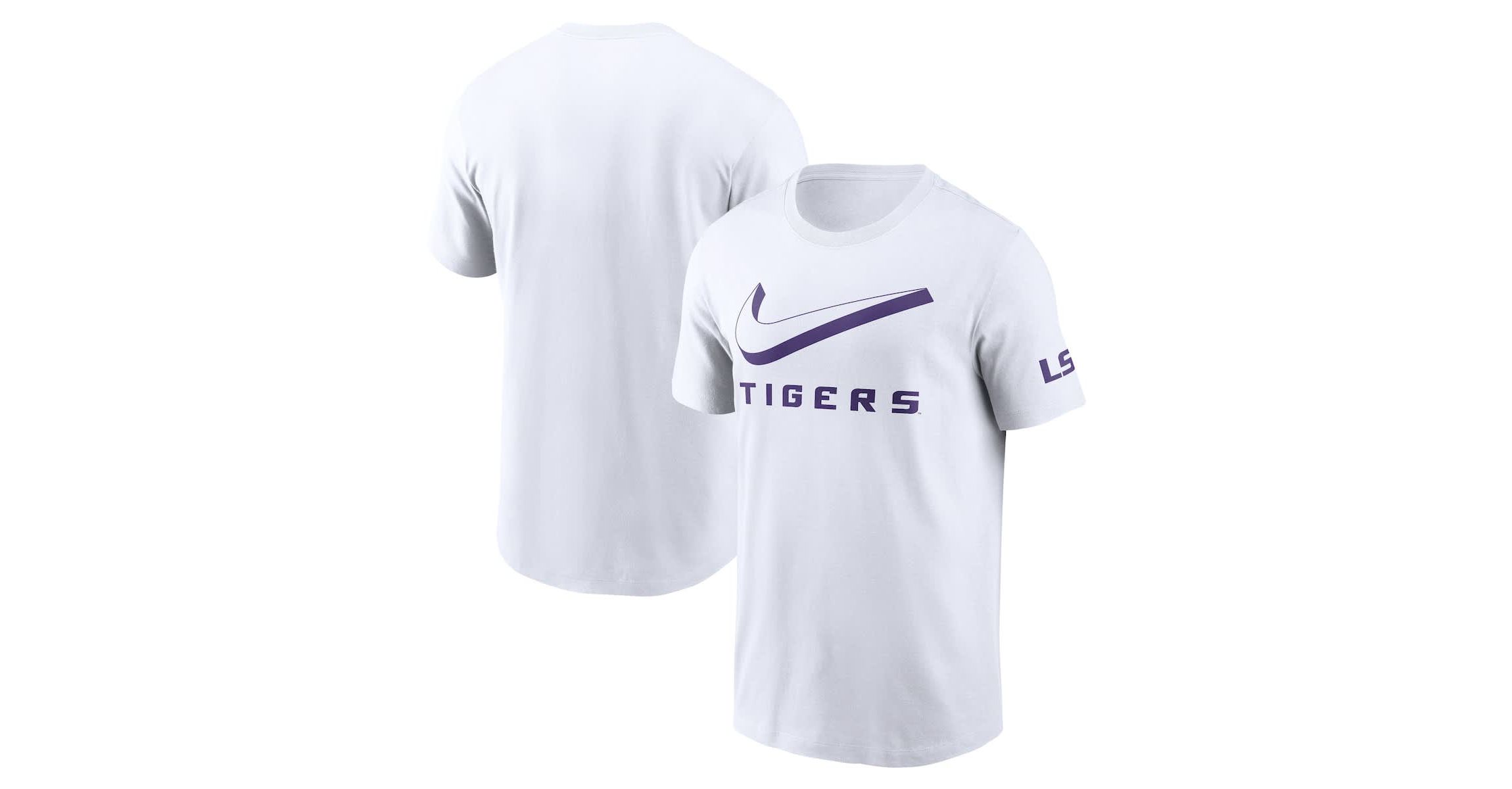NCAA Nike LSU Tigers Primetime 2-Hit Swoosh T-Shirt
