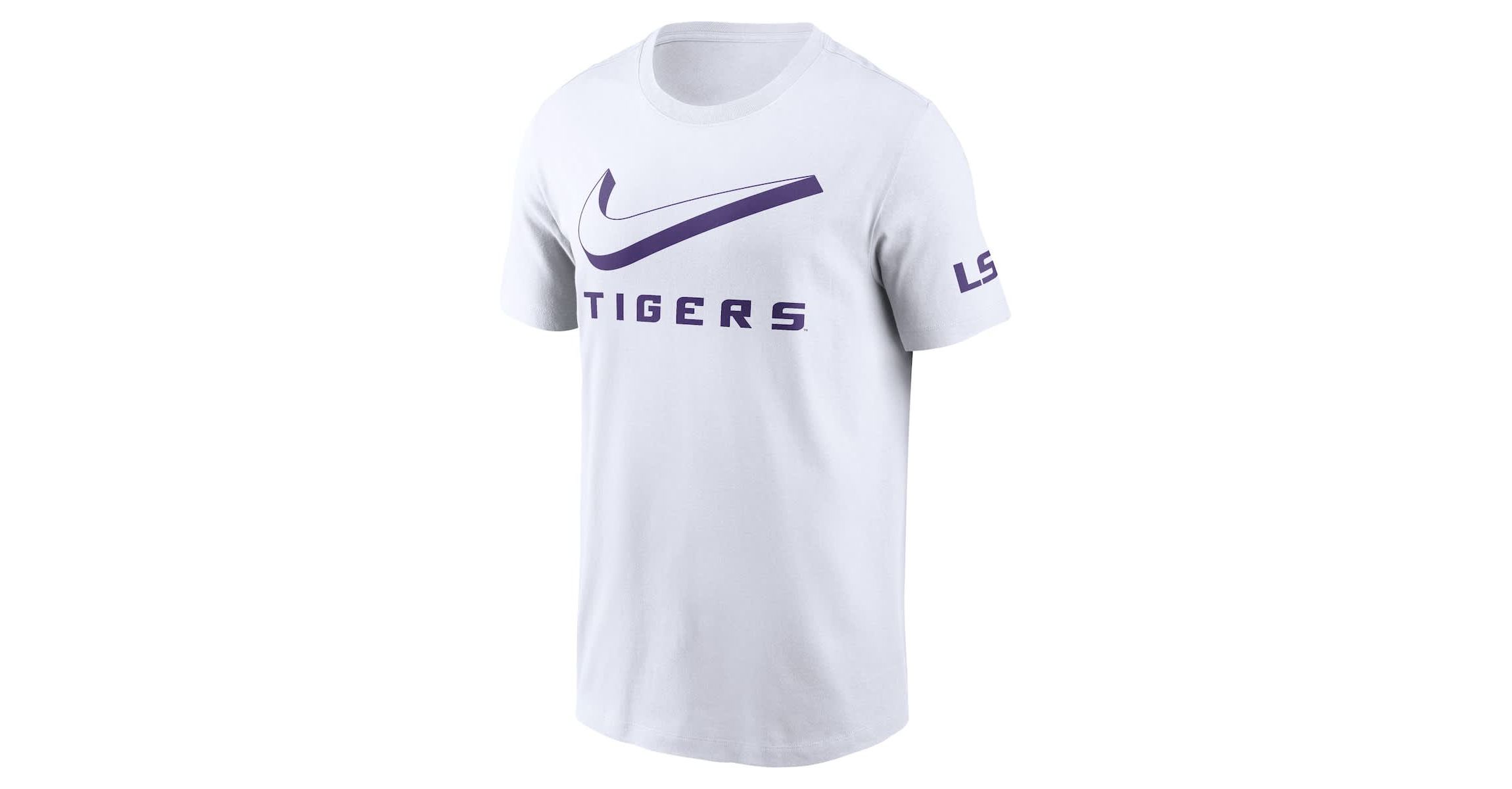 NCAA Nike LSU Tigers Primetime 2-Hit Swoosh T-Shirt