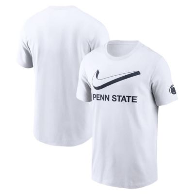 Men's NCAA Nike Penn State Nittany Lions Primetime 2-Hit Swoosh T-Shirt, White, 2XL
