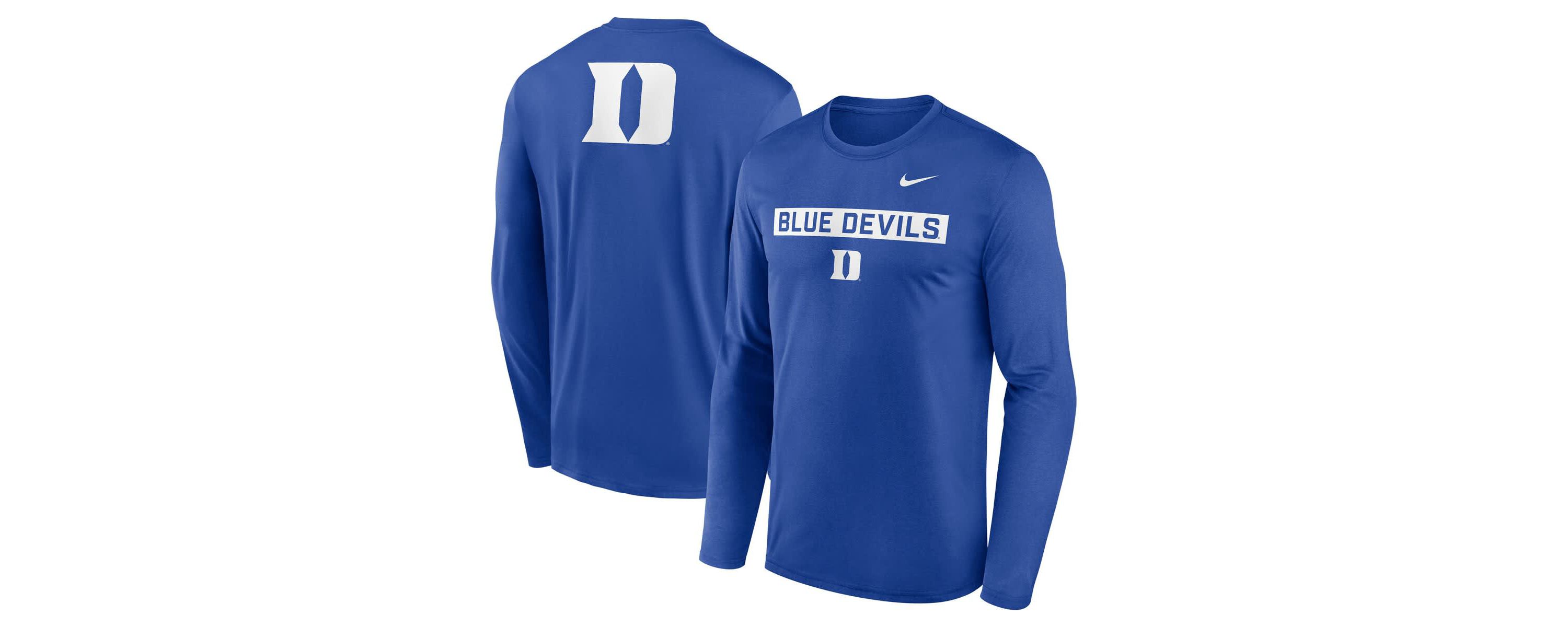 Duke Blue Devils NCAA Nike Duke Devils Primetime Campus 2-Hit Legend Dri-FIT Long Sleeve T-Shirt