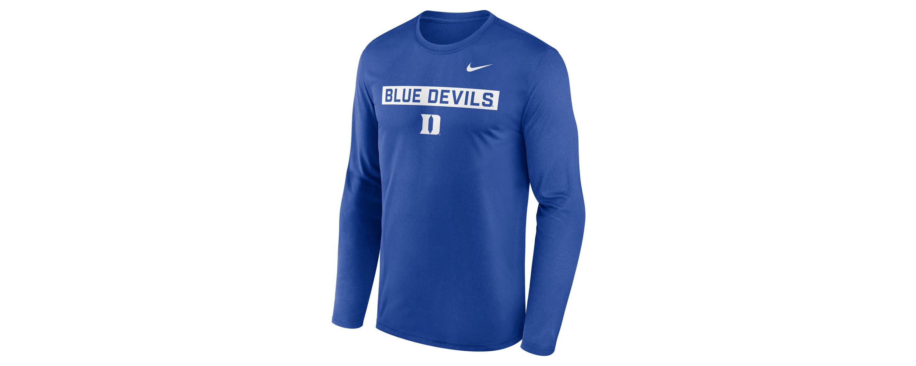 Duke Blue Devils NCAA Nike Duke Devils Primetime Campus 2-Hit Legend Dri-FIT Long Sleeve T-Shirt